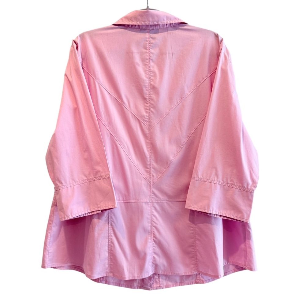Lane Bryant 3/4 Sleeve Button‎ Front Blouse Plus Size Pink Size 18/20 - Picture 3 of 5